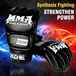 Protective Gear Half Fingers MMA Fighting Gloves Comfortable Easy to Use Durable rdy Breathability Men Boxing Gloves HKD230719
