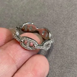 Anillo punk de calidad lujosa con diamante y diseño hueco para mujer y novia regalo de joyería de boda PS6453299H