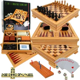 Deluxe 7-in-1 게임 세트, 체스, Backgammon 등