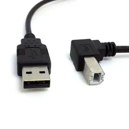 USB 2 0 En hane till B Male Down 90 -graders vinklad skrivarskanner HDD -kabel 1 5M 5ft192J