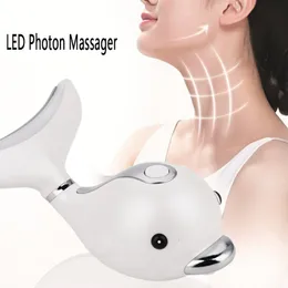 Ansiktsvårdsanordningar Neck LED Pon Therapy AntiWrinkle Beauty Device Vibring Skin Lifting Firming Tool 230617