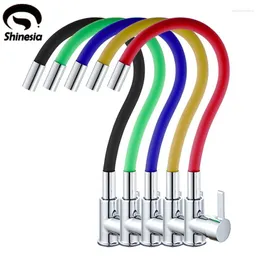 Kitchen Faucets Shinesia Colorful Hose Faucet Black Chrome Cold Water Mixer Tap Sink For Stainless Steel