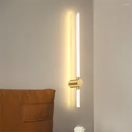 Lampada da parete moderna lunga striscia LED Camera da letto Comodino Tubo El Scala Corridoio TV Luce di fondo