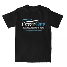 Camisetas Masculinas OceanGate Risk Management Acessórios Camisa Respirável Aventura Camiseta Tecido de Manga Curta de Algodão Puro 230718