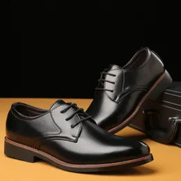 Formal Mazefeng Men's 444 Brand Leather Lace Up Dress Oxfords Fashion Retro Shoes Elegant Work Footwear Drop 230718 220