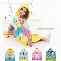 Geschenksets Cartoon Kind Kind Kapuzenmantel Säuglingsbademantel Baby Badetuch Robe Junge Mädchen Strand Weiche Poncho Musselin Decke Quadrate 230718