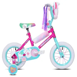 Cykel 12 furrr-tastic kattflicka s cykel, rosa och blå