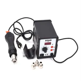 Estação de retrabalho de solda SMD de soprador de ar quente 110 V 220 V 700 W 858D Kit de reparo de soldagem 261x