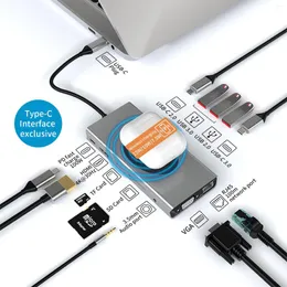 1 Type-C拡張ドックUSBハブ多機能ワイヤレス充電ラップトップポートアダプテーターヴェルス