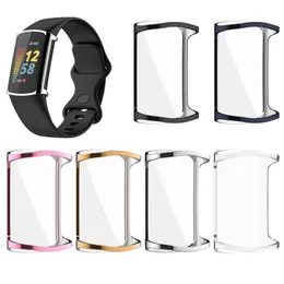 TPU Soft Shell Screen Saver Smartband Shell Frame Charge 5 Accessories for Fitbit Charge 4
