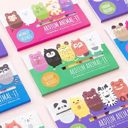 Whole- Korean Stationery Lovely Animal memo pad sticky notes kawaii stickers planner Bookmark Subsidiations material de escritório BinFen282c