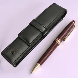 YAMALANG Masterpiece 163 Canetas Rollerball clássica integridade da cor Borgonha e caneta esferográfica com opções de bolsa de couro 254e