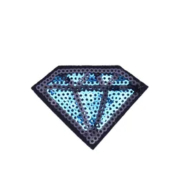 10st Diamond Sequined Patches For Clothing Iron on Transfer Applique Fashion Patch för jeanspåsar DIY Sy på broderi paljetter261e