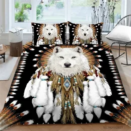 Bedding sets Style Soft Set 3d Digital Wolf Printing 2 3pcs Duvet Cover with Zipper Single Twin Double Full Queen King 230717