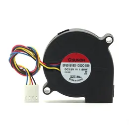 F50151BX-1C02C-S99 fan 5015 5cm 50 50 15mm cooling fan DC 12V 1 8W Turbine Cooling Fan 4-wires 4-pin198H
