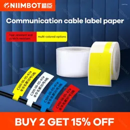 Niimbot B1 B21 B203 Etikettendrucker Draht Kabelaufkleber Thermodruckpapier Selbstklebendes wasserdichtes Identifikationsfaseretikett