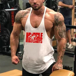 Men's Tank Tops Brand Clothing Bodybuilding Gym Mens Back Top Vest Muscle Fashion Sleeveless Stringer Singlets Fitness Workout Sports Shirt 230717