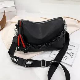 Borse da sera Borsa a tracolla in vera pelle Marca famosa Spalla femminile Moda Cinturino largo Morbido Piccole donne Bolsa sac 230718