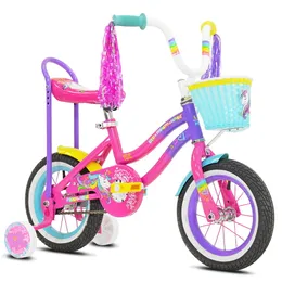 LittleMissMatched 12 em menina deixa você ser você, bicicleta infantil, rosa e roxo