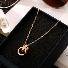 Plated gold necklace love designer necklace pendant jewelry female exquisite classic letter couple luxury necklace on the neck gift women chain E23