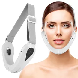 Ansiktsmassager massager V-line haklyftbälte maskin ansikte bantning vibration rött ljus blå ljus led ansiktsvård lyftanordning 230718