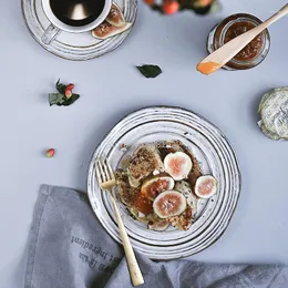 プレート日本語スタイルの白い磁器プレートセラミック料理ディナーウェア寿司朝食ケーキトレイデザートレストランディナー