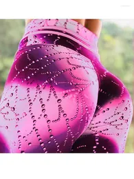 Damen Leggings Workout Fitness Legging Wassertropfen Digitaldruck Push Up Strumpfhosen Sport Jeggings Weibliches Outfit Hose Gym Stretch
