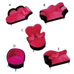 1/6 Dollhouse Fancy Couch Rose Pink Jewelry Storage Organizer Flip può aprire scomparti Poltrona Divano Box Gift2768