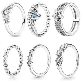 2021 Spring Pandora Ring 925 Sterling Silver The Heart of Elegance Pierścienie Oryginalna moda DIY Charms Biżuteria dla kobiet Making213s