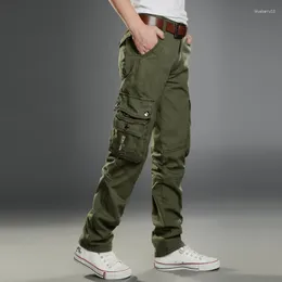 Herrenhose, modische Herren-Cargo-Freizeithose, atmungsaktiv, Sommer, mehrere Taschen, lange Kleidung, Übergröße 42