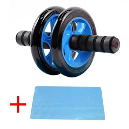 AB Rollers Inget brus Abdominal Wheel Non-Slip Roller With Kne Mat For Gym Muscle Trainer Training Tire Mönster Fitness Equipment C2N0 HKD230718