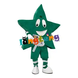 Mascot kostymer1223 Green Five Pointed Star Holiday Mascot Costume Business Professional253G