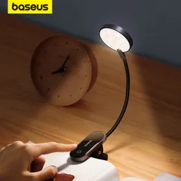 Outros Home Decor Baseus LED Clip Candeeiro de Mesa Stepless Regulável Wireless Desk Touch USB Luz de Leitura Recarregável Night Laptop 230717