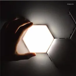 Wall Lamp Hexagonal Touch Light Honeycomb DIY Modular Sensitive Lights Creative LED Night For Home Decora