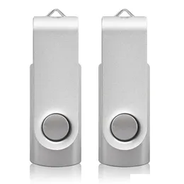 Silver 32GB USB 2 0 Flash Drives Rotating Swivel Thumb PenDrives 16gb Folding Memory Stick for Computer Laptop Macbook Tablet314j