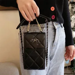 Projektantka moda męska i damska torba mobilna mobilna torba mobilna kwiatowy ISM Light Luksusowy klip skórzany portfel