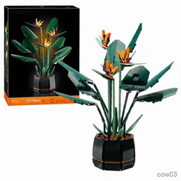 Block Bouquet Bird of Paradise Block Flowid Orchid Potted Building Blocks Fit For 10289 Romantic Assembly Bricks Toy Girl Gift R230718
