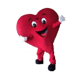 أزياء التميمة Halloween Red Heart جودة عالية تخصيص رسوم كاريكاتورية حب أفخم السمة الشخصية البالغة حجم عيد الميلاد كرنفال F274R