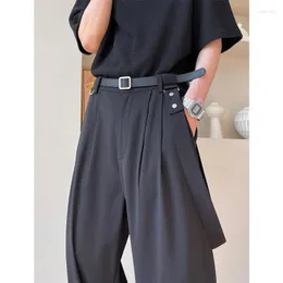 Abiti da uomo Pantaloni larghi neri Pantaloni da uomo Moda sociale Abito da uomo Coreano Pantaloni larghi larghi a gamba larga M-2XL