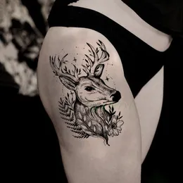 Waterproof Temporary Tattoo Sticker deer leaf flower star totem tatto stickers flash tatoo fake tattoos big size for women men