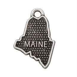 Online hel antik silverplätering maine state map charms 13 20mm 50 st aac8012049