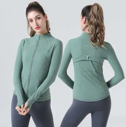 LL-008 Определите стройную пиджак для женщин с полной застежкой для бега йоги спортсмен