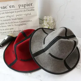 2018 Ny koreansk stil Autumn Women Flat Jazz Hat Fashion Wool Felt foldbar Panama Fedora Caps vuxna unisex vinterhattar237p