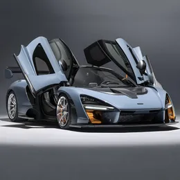 Aircraft Modle 132 McLaren Senna Alloy Sports Car Model Diecasts Metal Toy Vehicles Simulation Sound and Light Collection Kids Gifts 230718