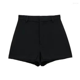 Kvinnors shorts Hög midja Slim Fashion All-Match Black Culottes Summer Anti-Light Temperament Sexy