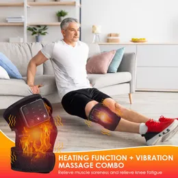 riscaldamento massaggio ginocchiera strumento di fisioterapia carica usb wireless vibrazione del ginocchio strumento di massaggio ginocchiera vecchia gamba fredda