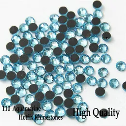 High Quality Flatback Iron On Fix Rhinestones 110 Aquamarine For SS6 SS10 SS16 SS20 SS30321R