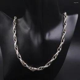 Chains S925 Sterling Silver 7mm Double Oval Rolo Link Chain Necklace 21.6"L Stamp 925