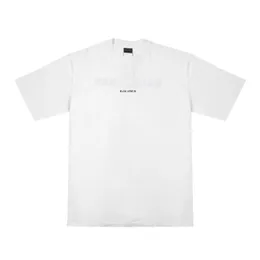 BLCG LENCIA 여름 티셔츠 하이 스트리트 힙합 스타일 100% 면적 품질의 남자와 여자 드롭 슬리브 느슨한 tshirts 대형 탑 23195