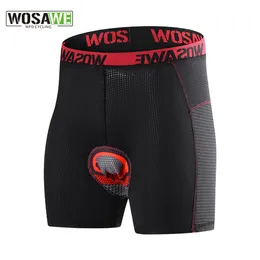 Pantaloncini da ciclismo WOSAWE Biancheria intima da uomo in mesh traspirante Gel Pad antiurto MTB Bike Bicycle 230717